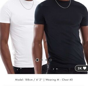 ASOS Black and White Muscle T-Shirt Set